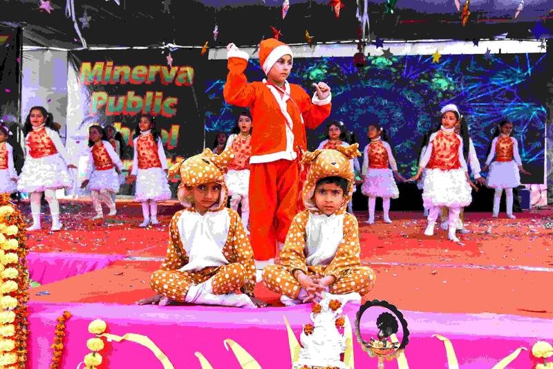 Junior students in a cultural act