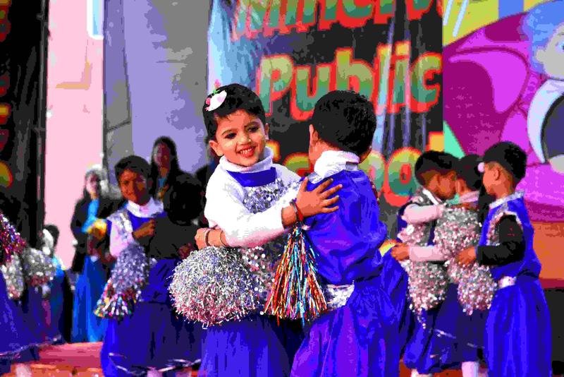 Pre-primary students performing on stage